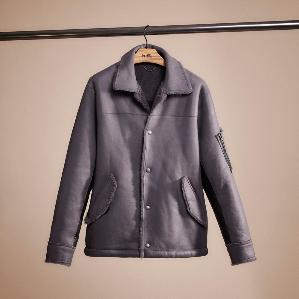 CL775 - Restored Shearling Snap Front Jacket Iron