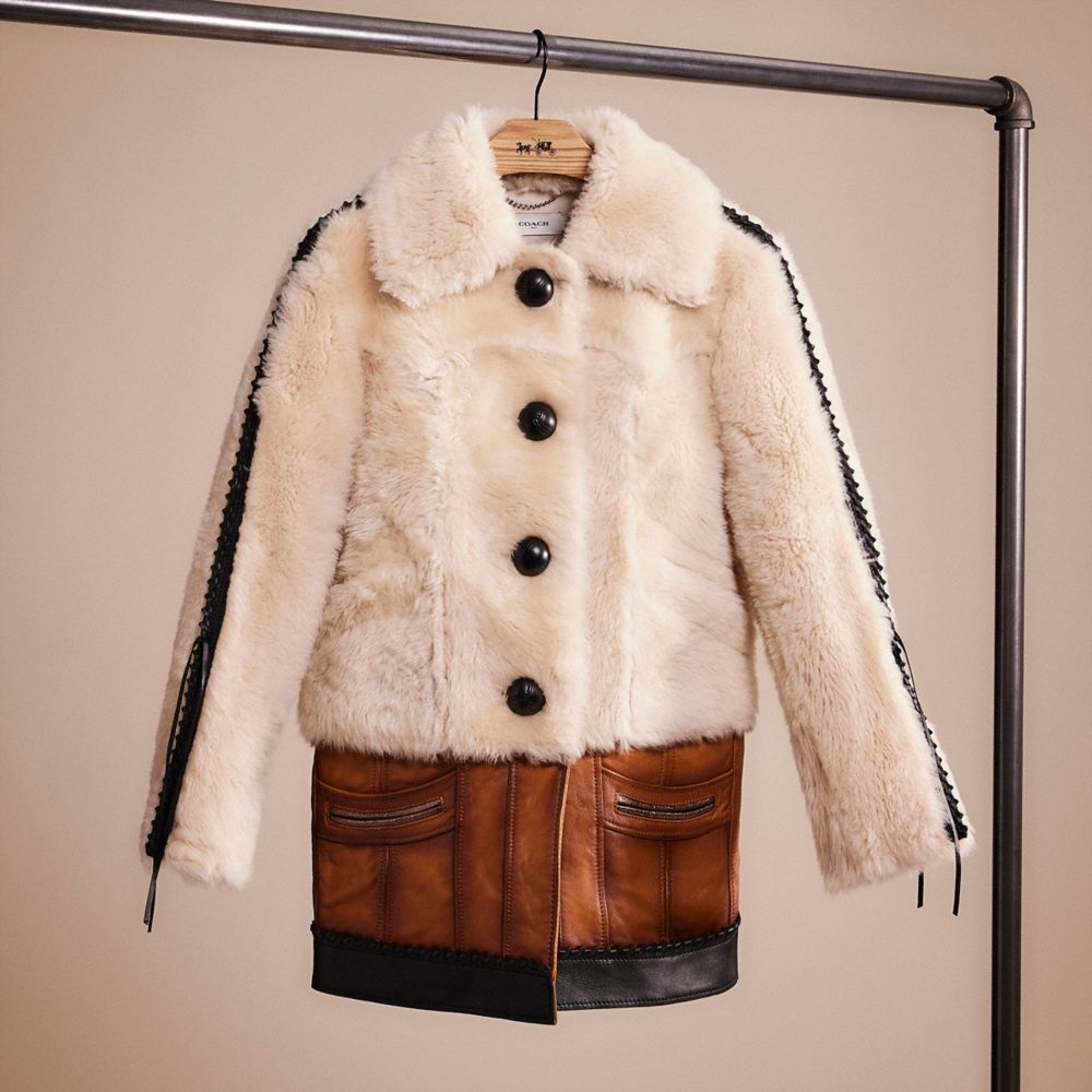 CL786 - Restored Shearling Leather Coat Natural