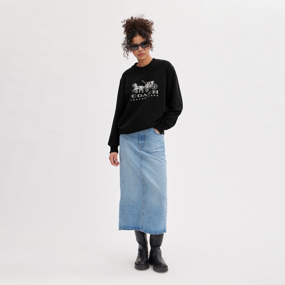 HORSE AND CARRIAGE CREWNECK SWEATSHIRT