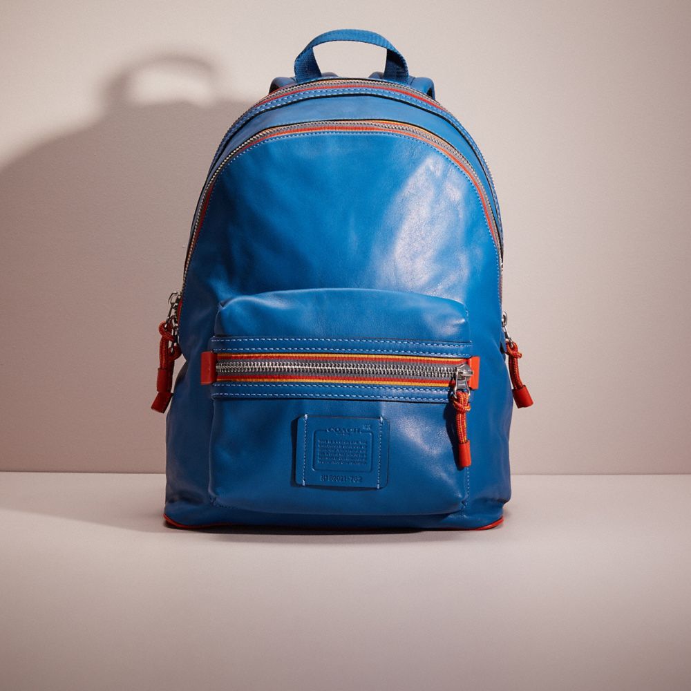 CL806 - Restored Academy Backpack With Varsity Zipper Silver/Pacific