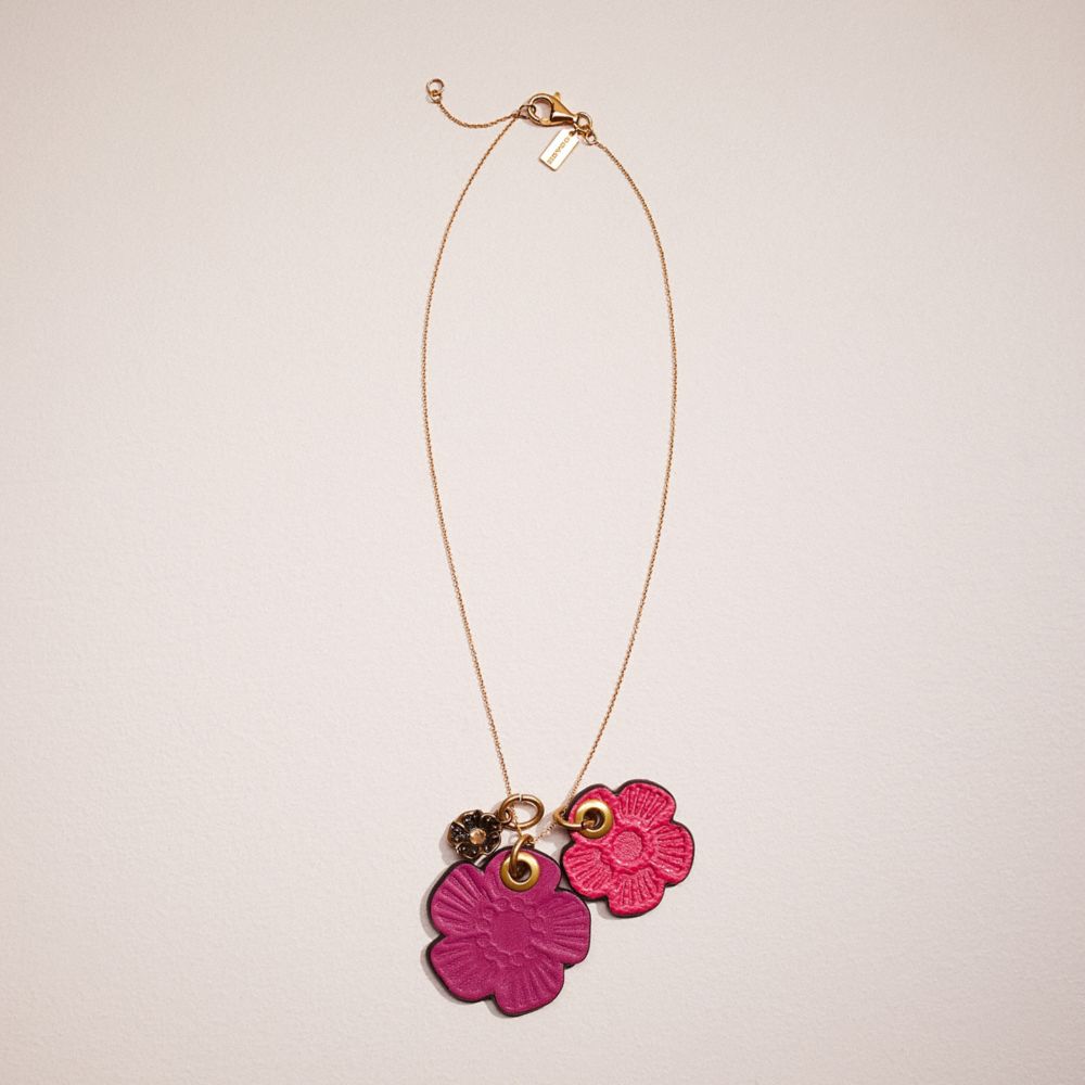 CL847 - Remade Tea Rose Necklace Pink/Multi