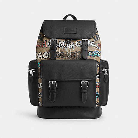 COACH CL951 Coach X Mint + Serf Sprint Backpack In Signature Canvas Silver/Khaki-Multi