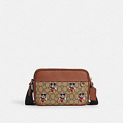 COACH CL960 Disney X Coach Graham Crossbody In Signature Jacquard With Mickey Mouse Print BRASS/KHAKI MULTI