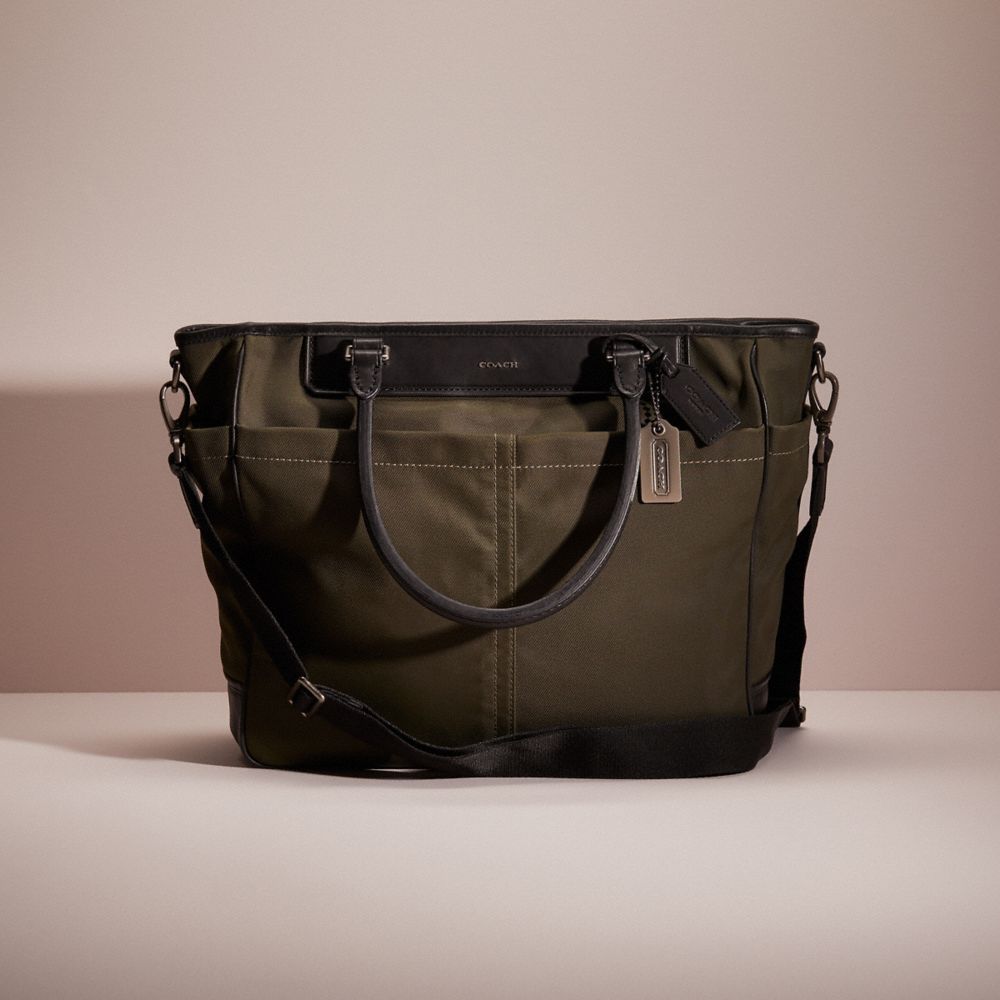 CL995 - Restored Crosby Business Tote Gunmetal/Olive