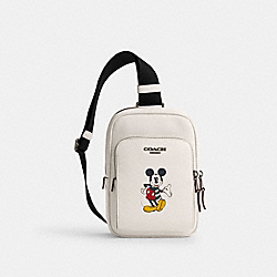 COACH CM026 Disney X Coach Track Pack 14 With Mickey Mouse GUNMETAL/CHALK MULTI