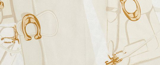 TABBY 手袋印花真絲方巾