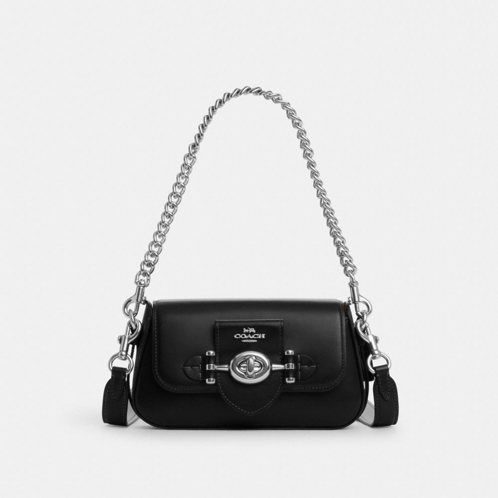 COACH CM049 Brie Shoulder Bag Silver/Black