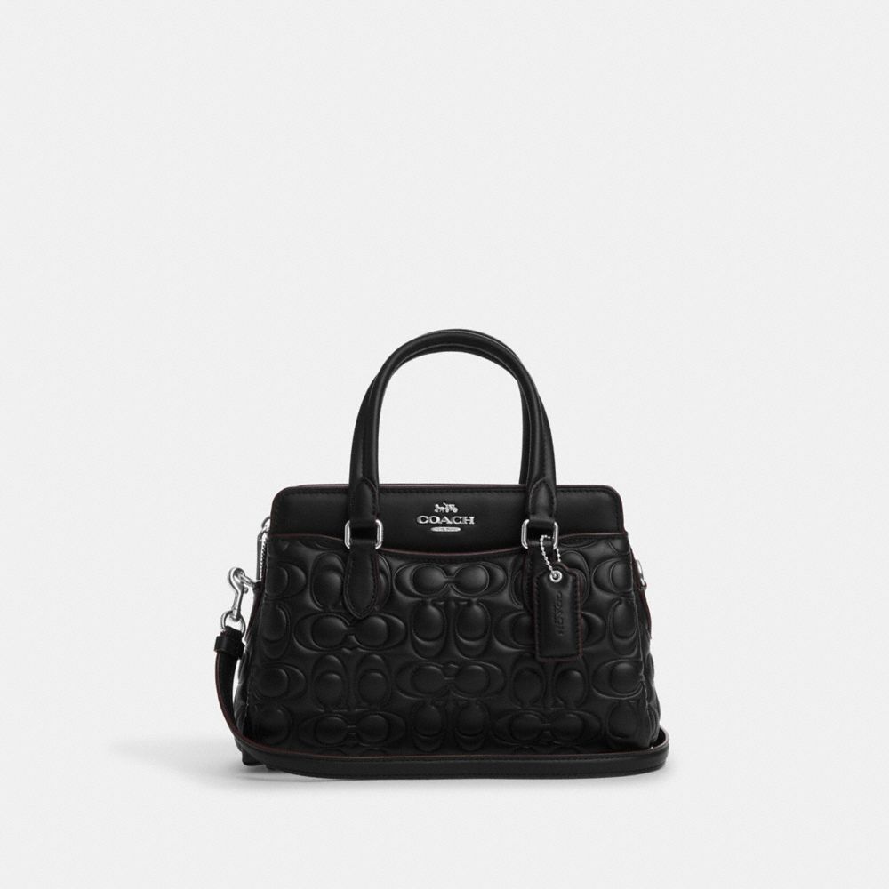 COACH CM050 Mini Darcie Carryall With Signature SILVER/BLACK