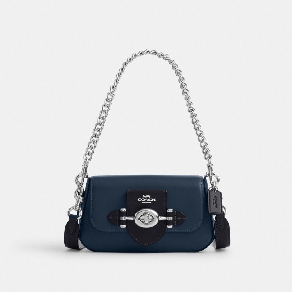 COACH CM059 Brie Shoulder Bag SILVER/DENIM/MIDNIGHT NAVY