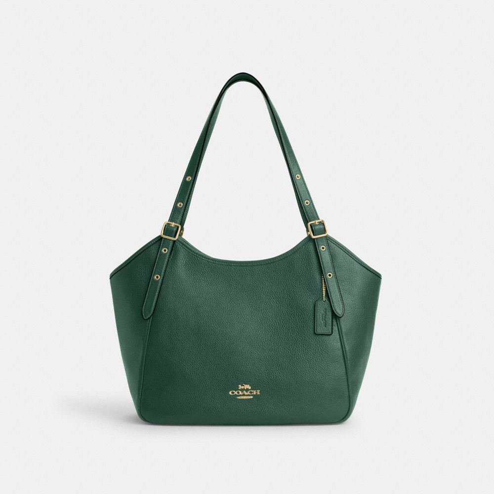 COACH CM074 Meadow Shoulder Bag IM/DARK PINE