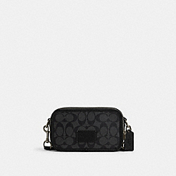 Wyatt Crossbody In Signature Canvas - CM109 - Gunmetal/Charcoal/Black