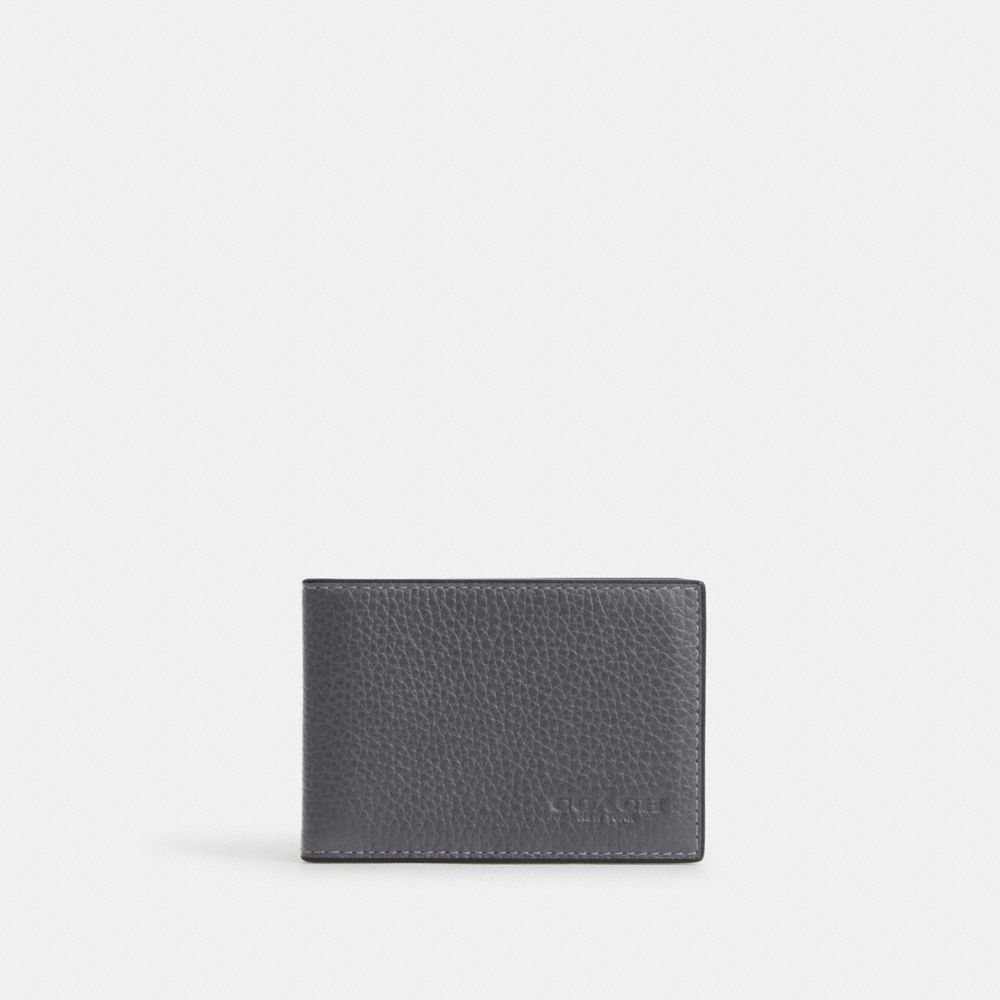 COACH CM167 Compact Billfold Wallet Gunmetal/Industrial Grey