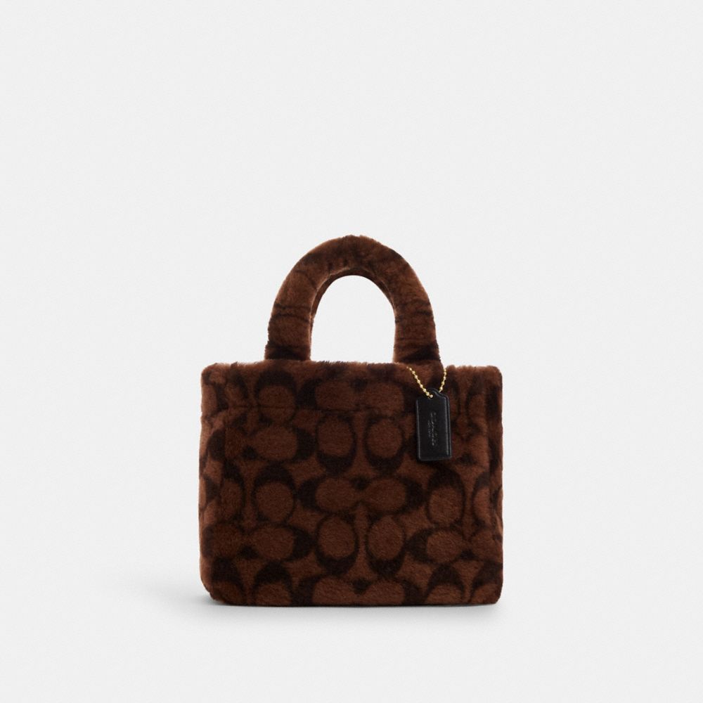 Small Tote In Shearling - CM177 - Im/Chocolate Multi