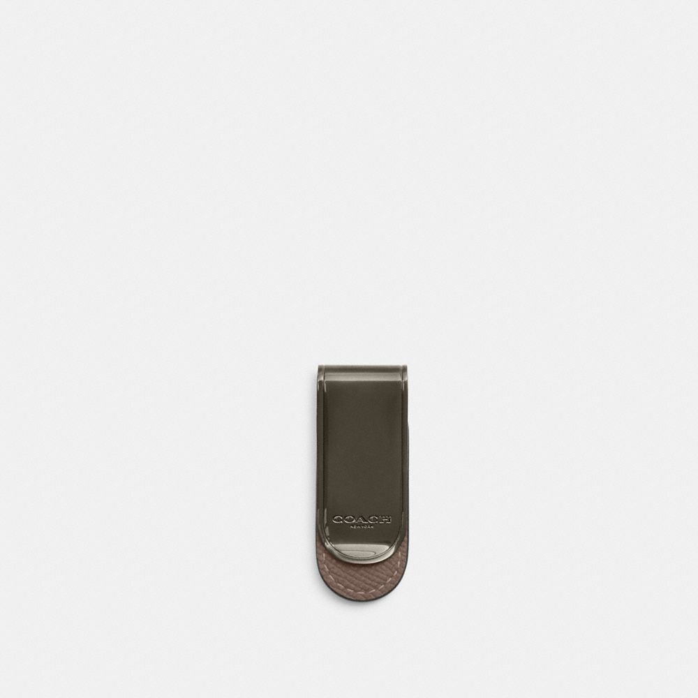 COACH CM180 Money Clip QB/DARK STONE