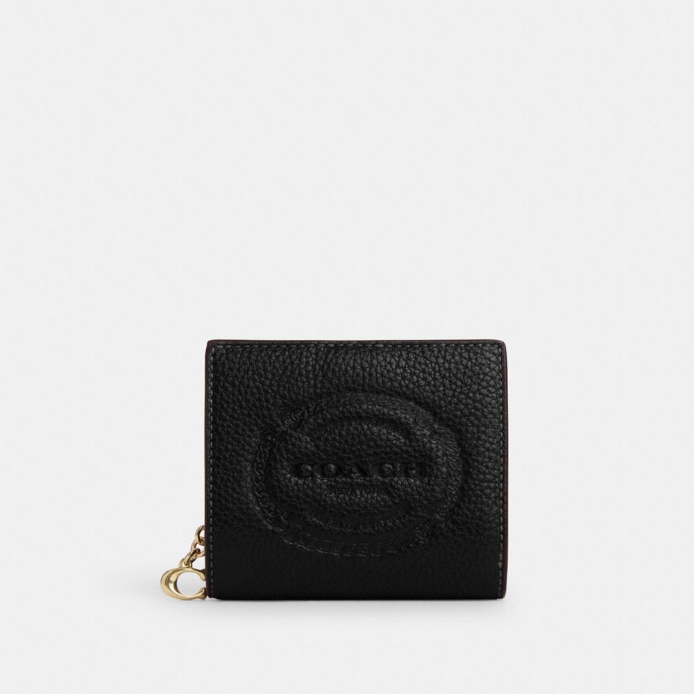 Snap Wallet With Coach Heritage - CM216 - Gold/Black