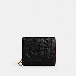 COACH CM216 Snap Wallet With Coach Heritage GOLD/BLACK