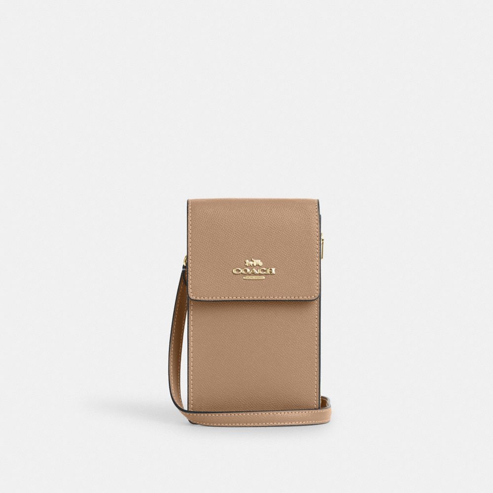 North South Phone Crossbody - CM235 - Gold/Taupe