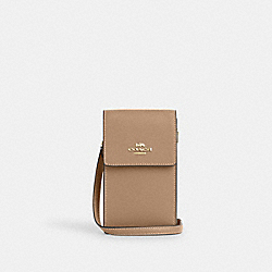 North South Phone Crossbody - CM235 - Gold/Taupe