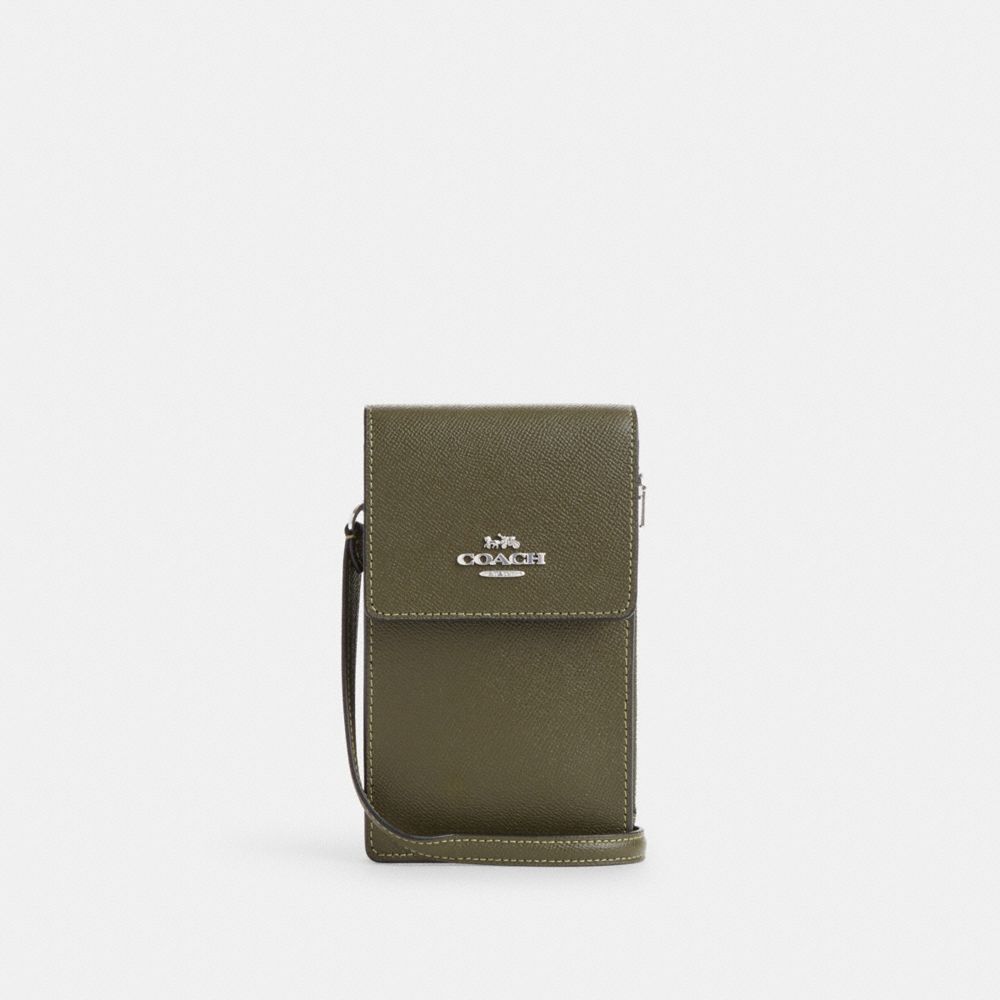 North South Phone Crossbody - CM235 - Silver/Olive Drab