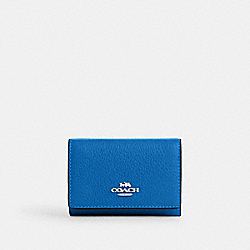 COACH CM238 Micro Wallet SILVER/BRIGHT BLUE