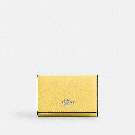 COACH CM238 Micro Wallet Silver/Retro-Yellow