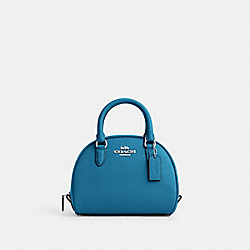 COACH CM316 Sydney Satchel SILVER/ELECTRIC BLUE