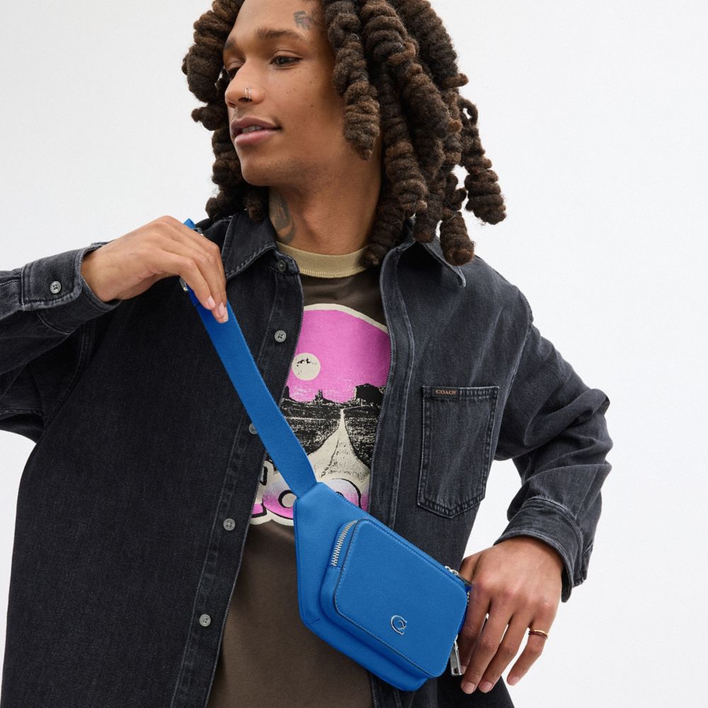 BELT BAG WITH SIGNATURE CANVAS