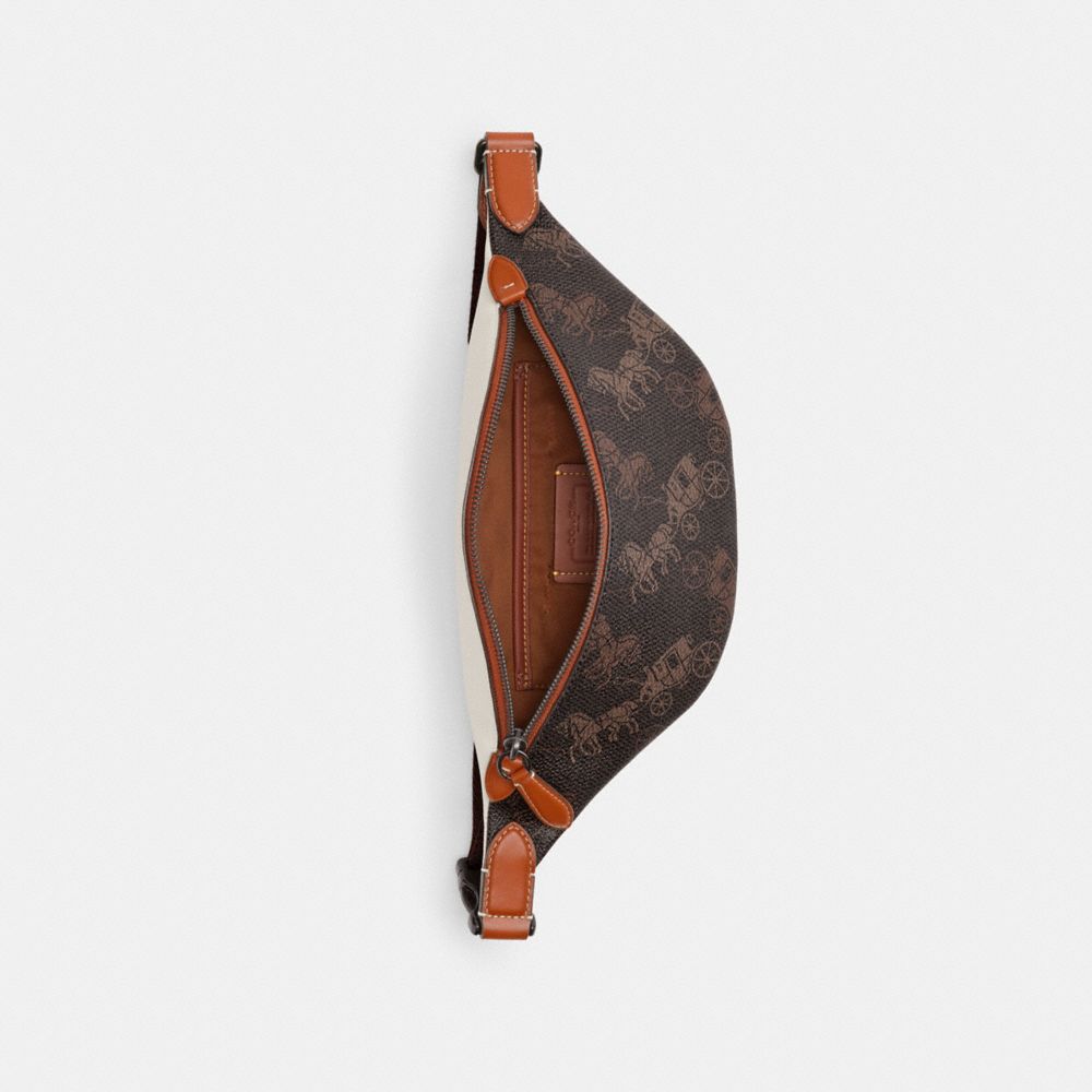 CHARTER BELT BAG 7 WITH LARGE HORSE AND CARRIAGE PRINT