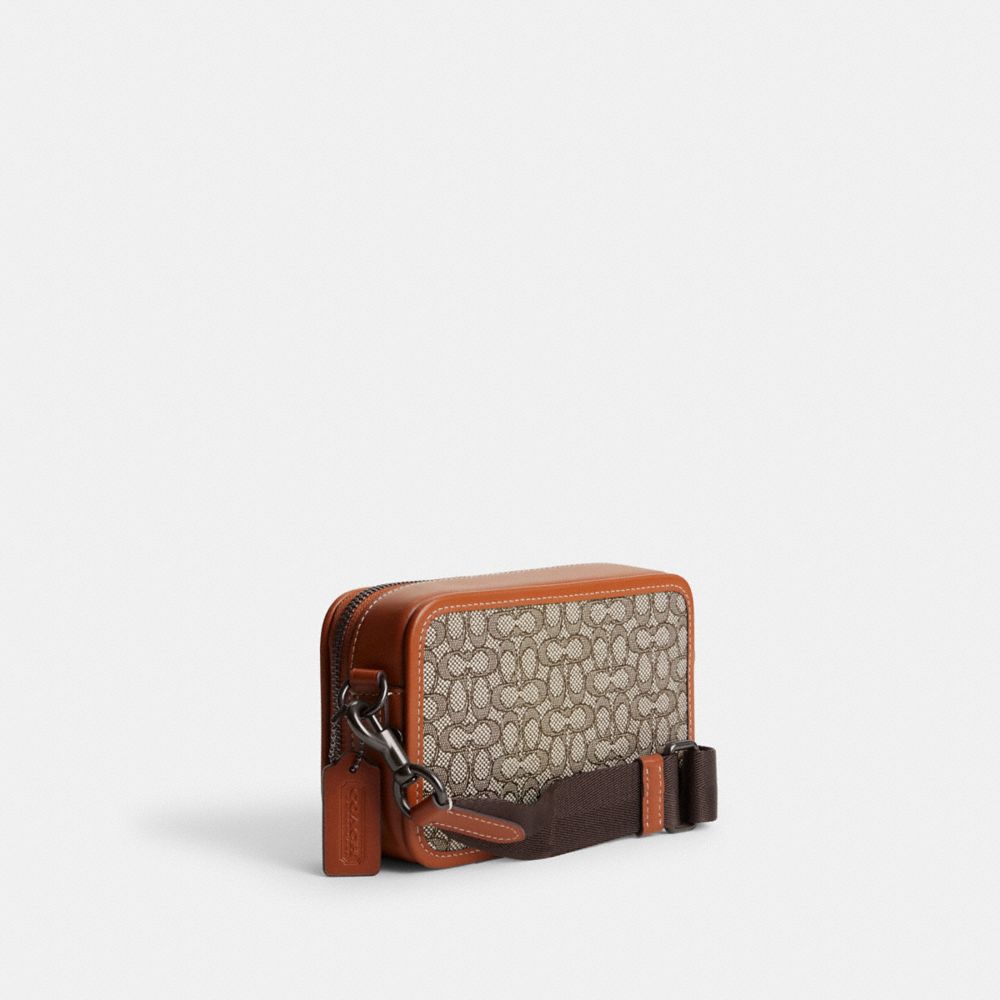 CHARTER 迷你經典 SIGNATURE 緹花面料輕薄斜背手袋