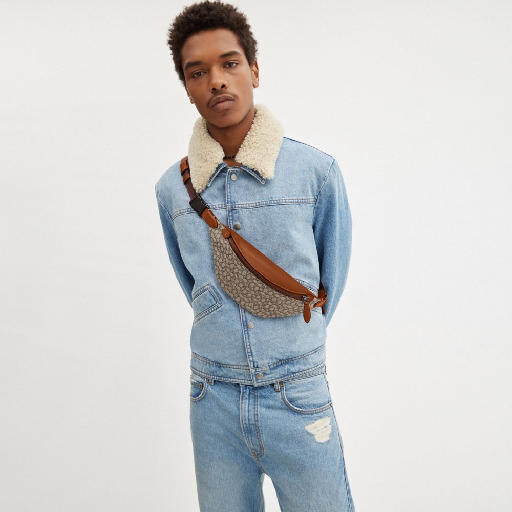 CHARTER 7 迷你經典 SIGNATURE 緹花面料腰包