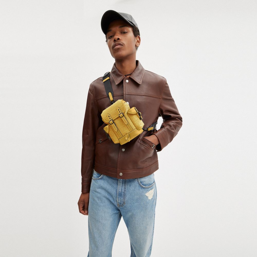 HITCH BACKPACK 13 IN MICRO SIGNATURE JACQUARD