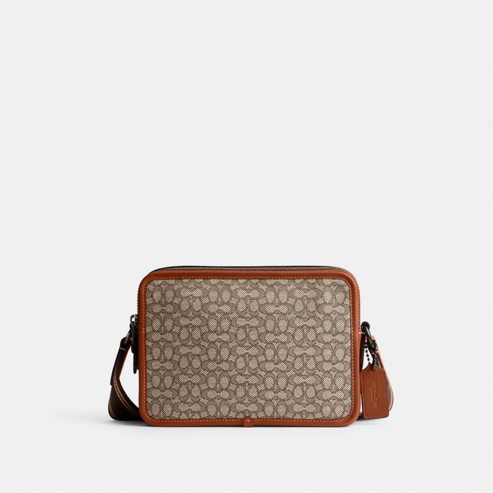 CHARTER CROSSBODY 24 IN MICRO SIGNATURE JACQUARD
