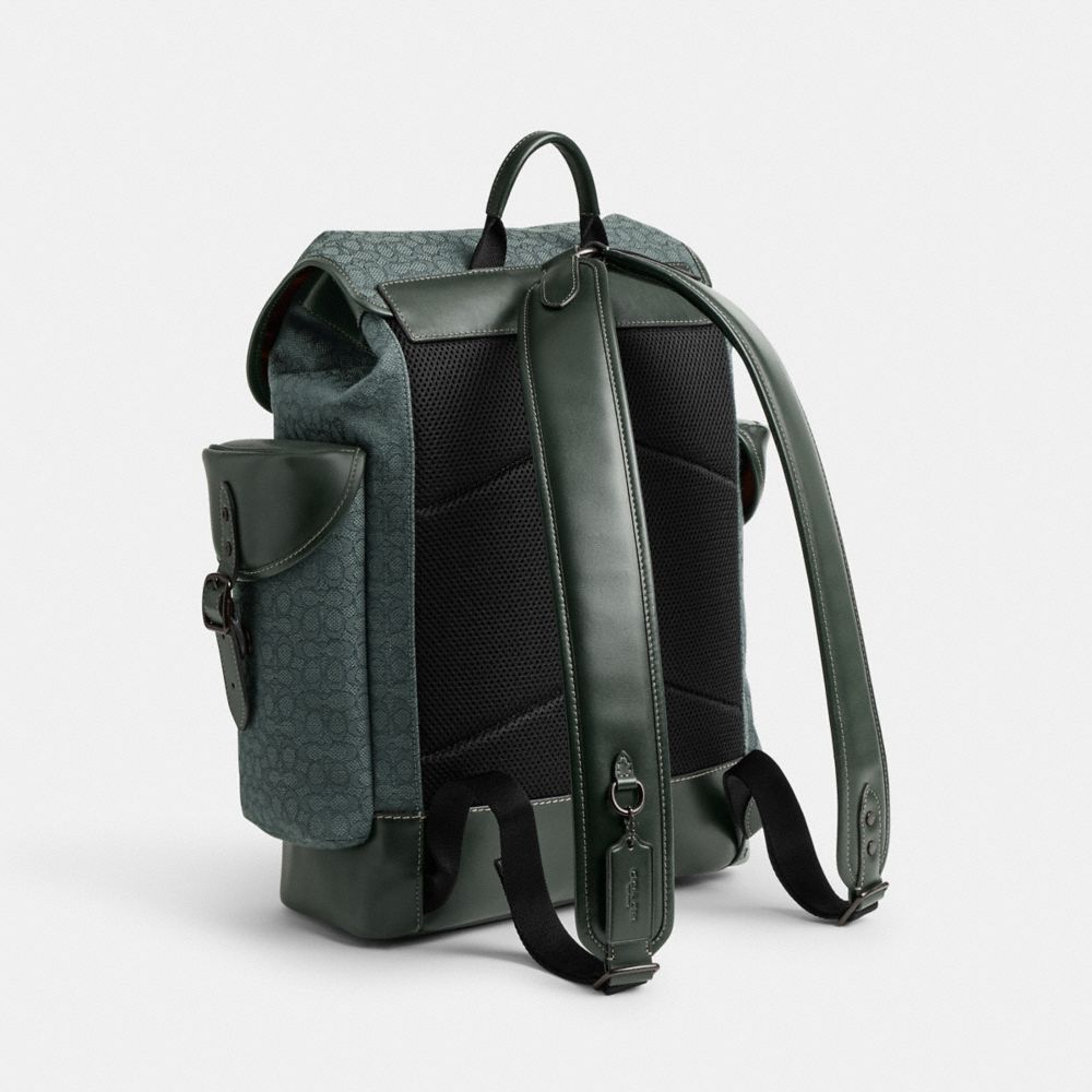 Coach store green backpack