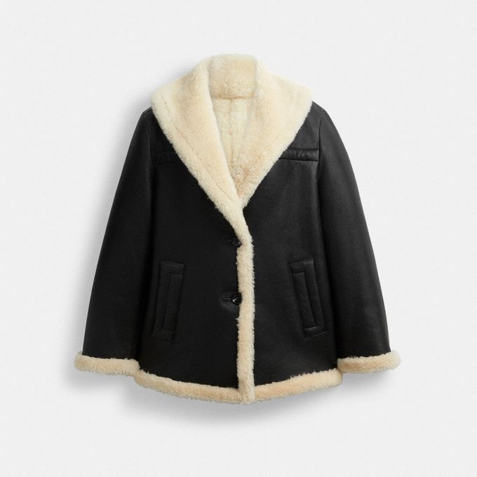 Coach hotsell shearling coat