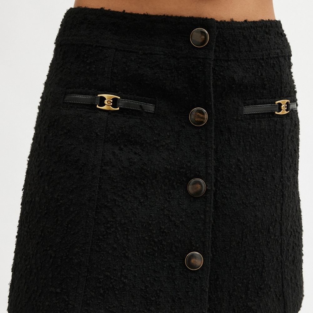 圈圈紗羊毛迷你裙