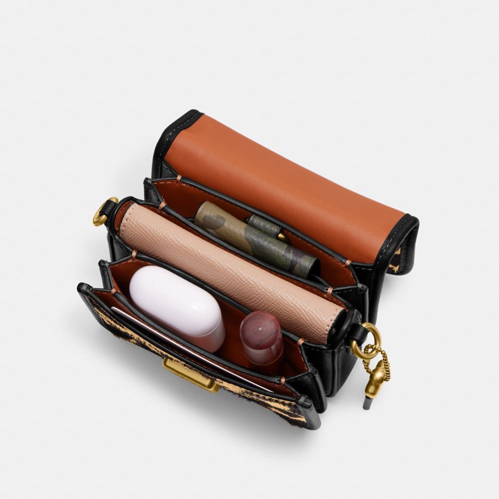 ROGUE 12 豹紋印花頂部提把手袋