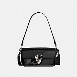 Studio Baguette Bag With Sequins - CM428 - Silver/Black