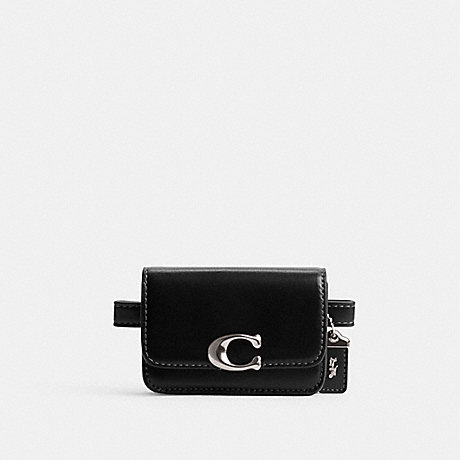 COACH CM433 Bandit Card Case Belt Bag Silver/Black