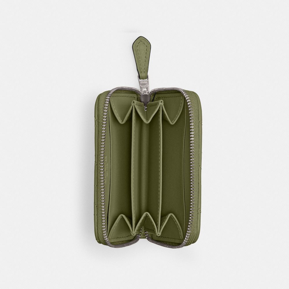 小型絎縫拉鍊卡夾