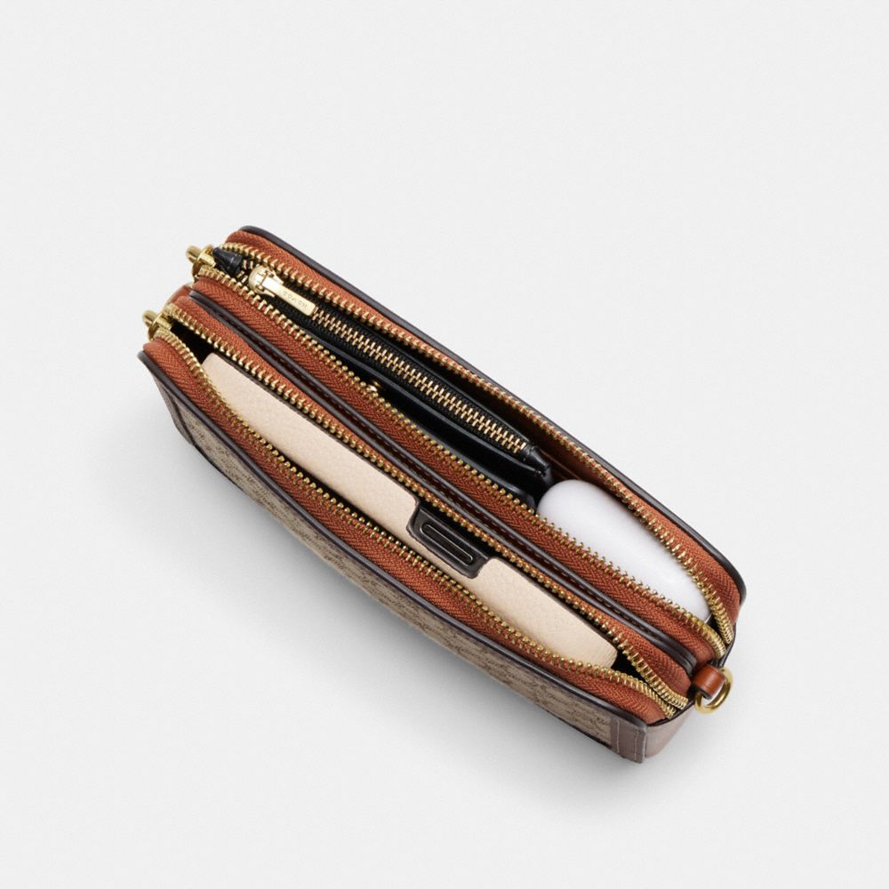 KIRA 迷你經典 SIGNATURE 緹花面料斜背手袋