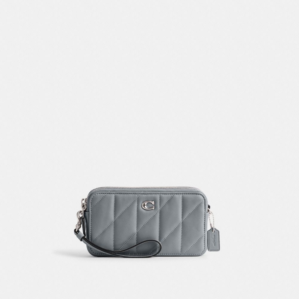 COACH CM531 Kira Crossbody Bag With Pillow Quilting SILVER/GREY BLUE