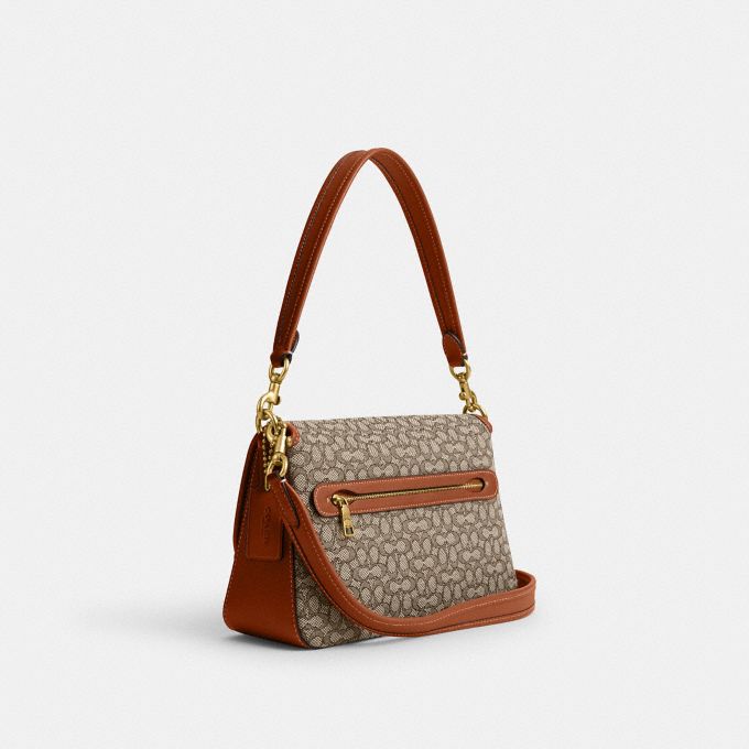 Women's Soft Tabby shoulder bag in micro signature jacquard, COACH