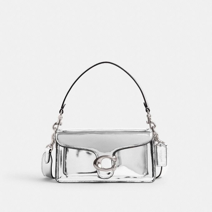 Silver over outlet shoulder bag