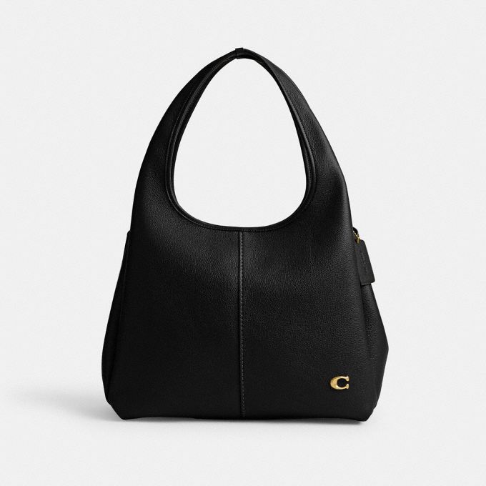 Coach black leather online hobo bag