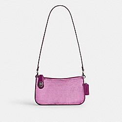 Penn Shoulder Bag With Sequins - CM547 - Silver/Dark Magenta