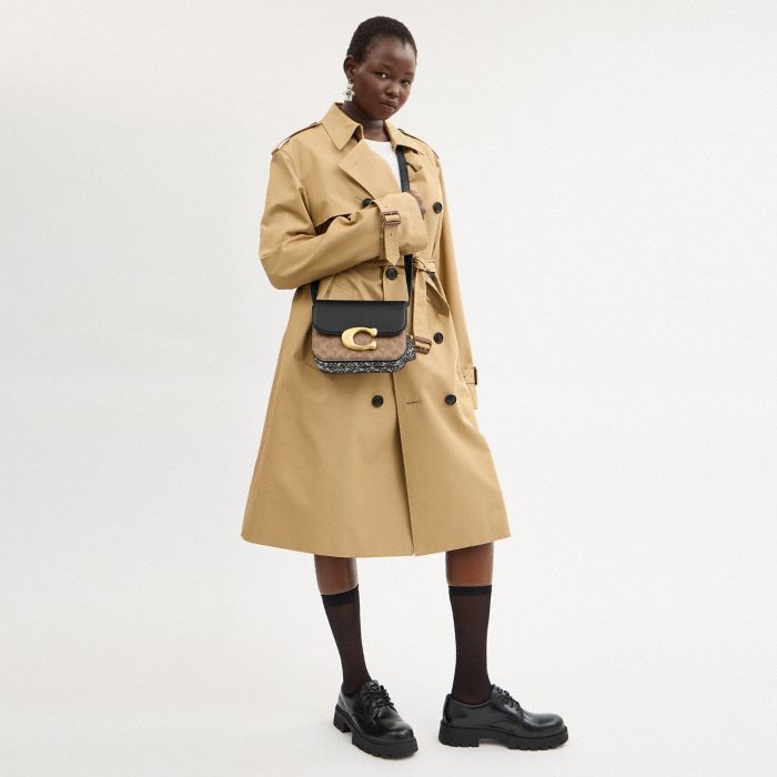 IDOL BAG IN SIGNATURE CANVAS WITH SNAKESKIN DETAIL