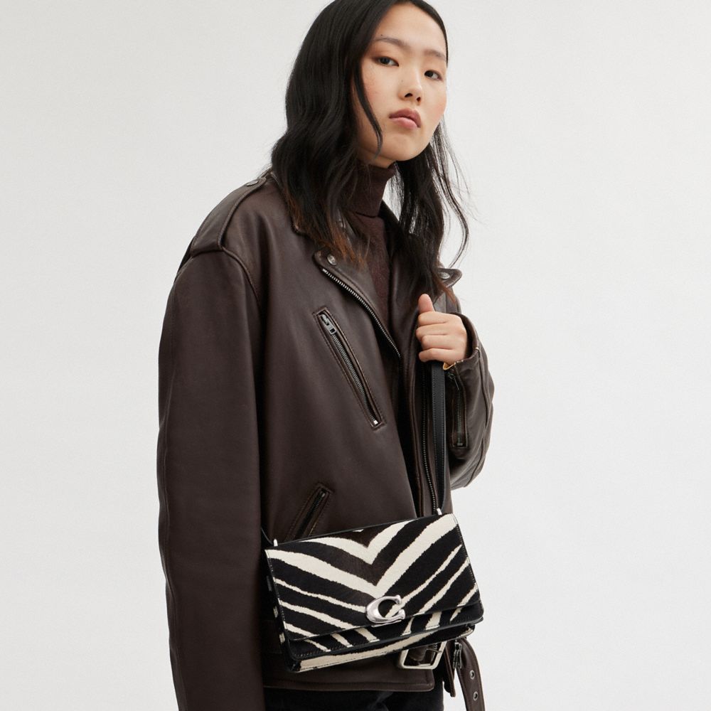 BANDIT 斑馬紋印花單肩手袋