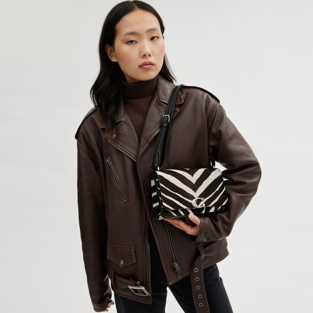 BANDIT 斑馬紋印花單肩手袋