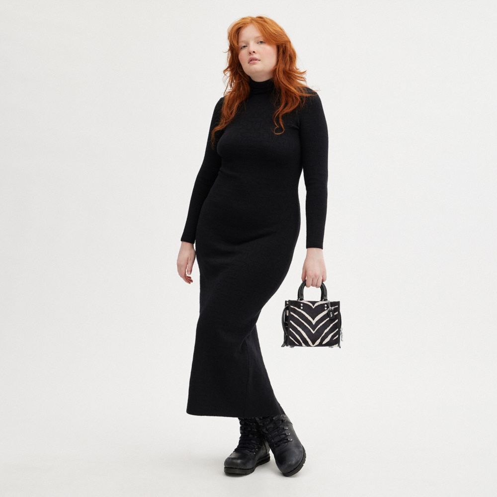 ROGUE 20 斑馬紋印花小牛毛皮手袋