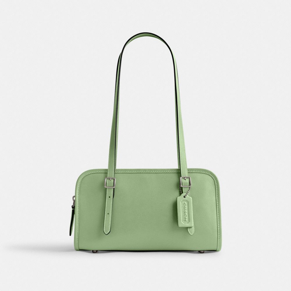COACH CM565 Swing Zip Bag SILVER/PALE PISTACHIO